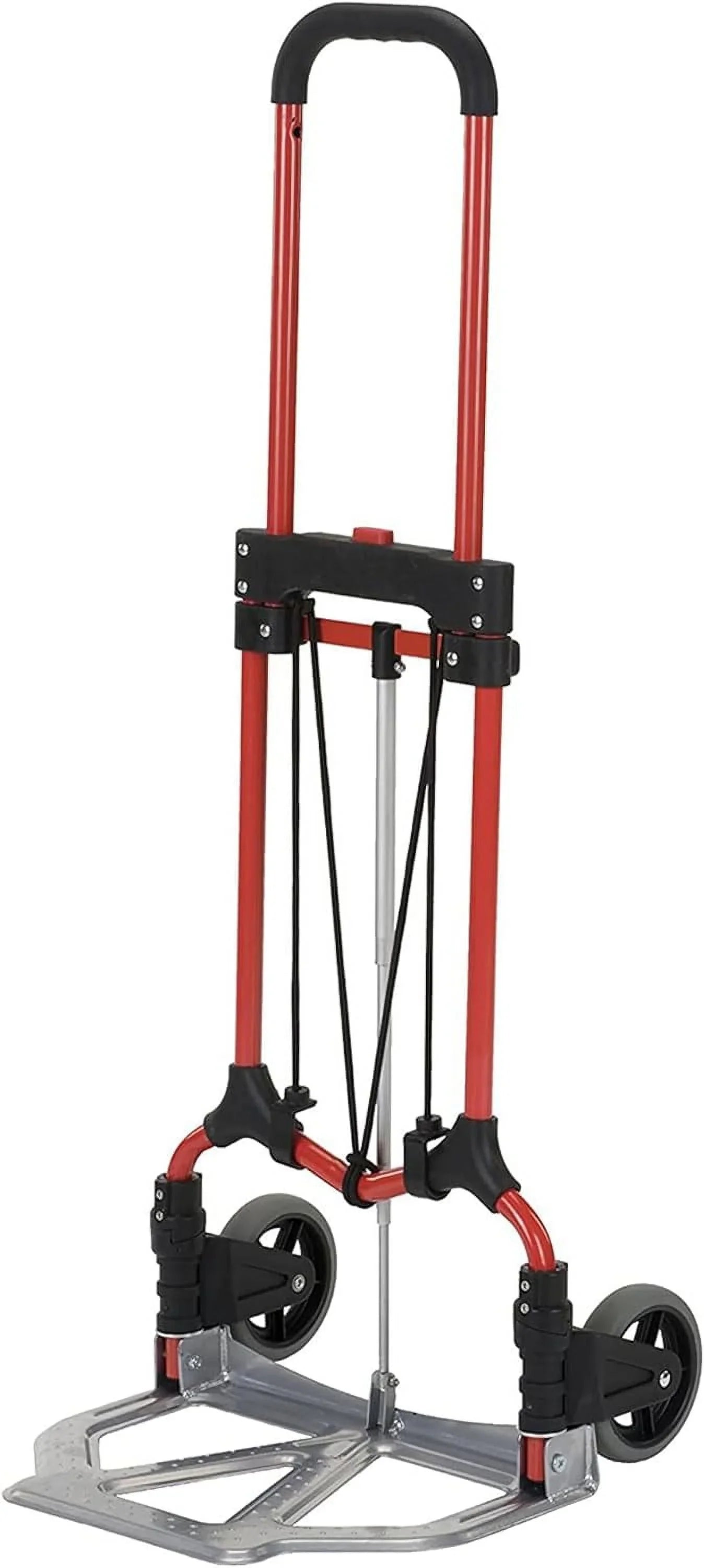 Steel (4 Personal Capacity Cart Luggage Truck Pack) Silver/Black Hand MCI Handle, W/Telescoping Folding 160Lb