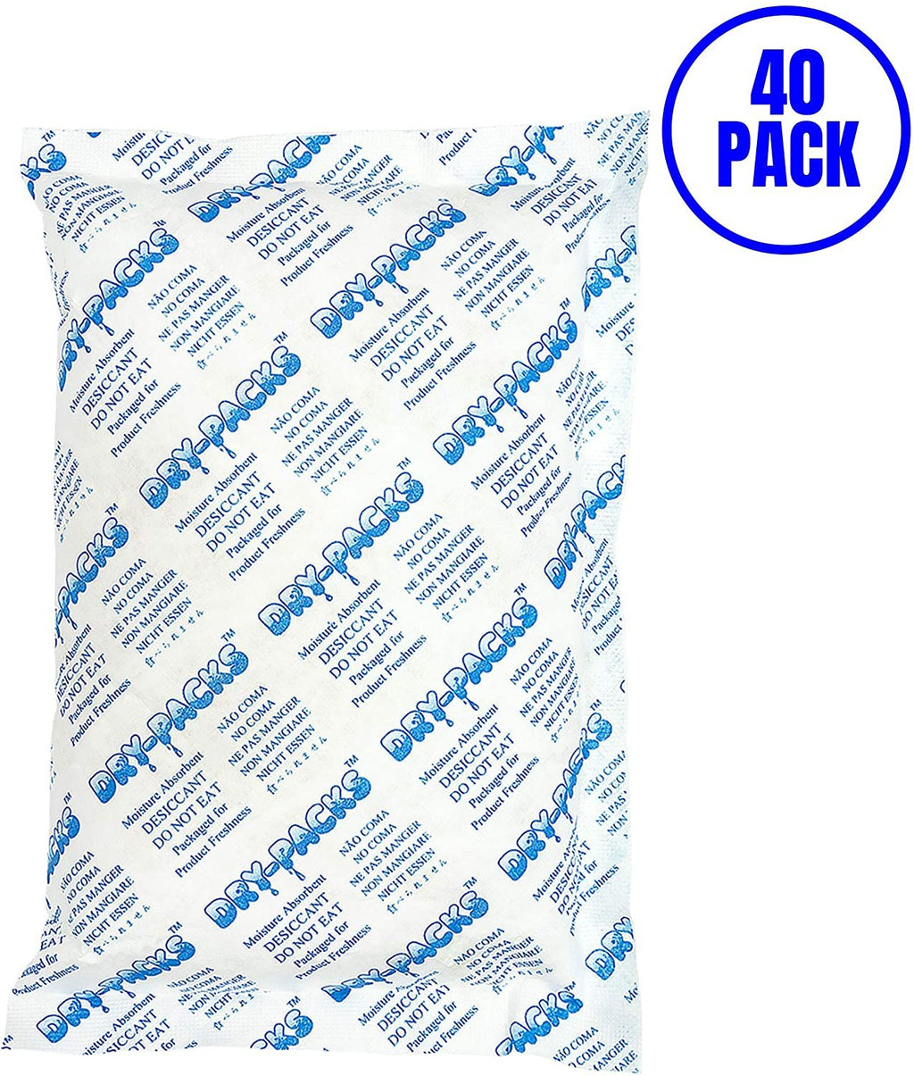 Dry-Packs Moisture in 448 Dehumidifier Gram Rechargeable Absorbs Gel Industries Silica Tyvek 40PK Absorbent