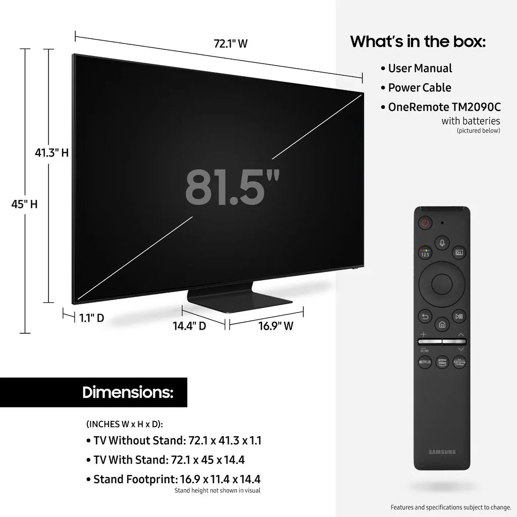 82” TV 8K Ultra SAMSUNG Smart (4320P) QN82Q800T QLED HD HDR 2020 Class