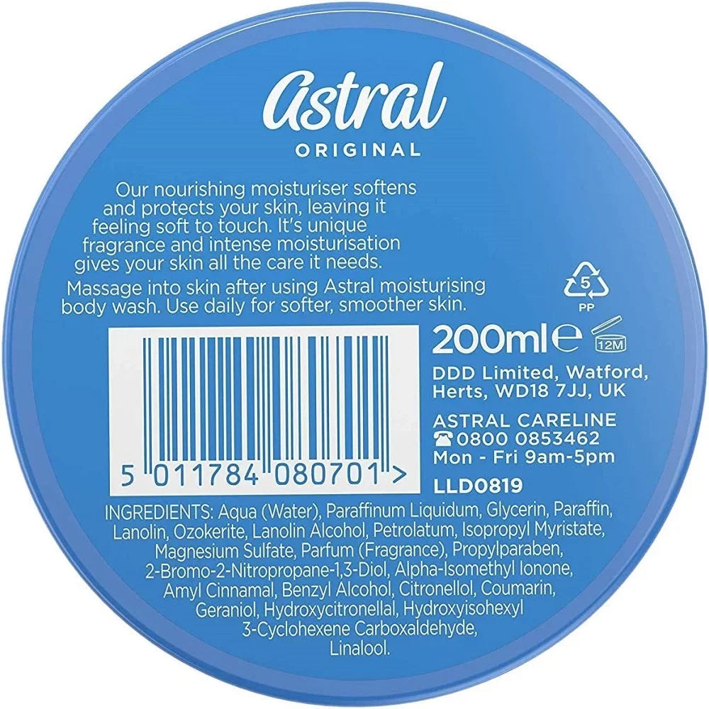 Body Intensive 200ml & of Cream (Pack 3) Face Moisturiser Original Astral
