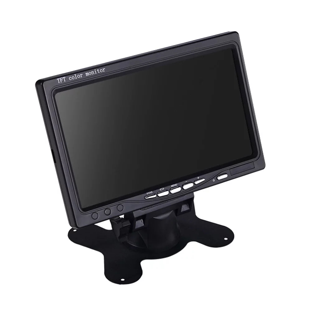 (Black) Backup Serveillance Color Rear TFT Camera View Monitor HD Car LCD DVD Backlight Reverse Car 7" Mirror for Camera