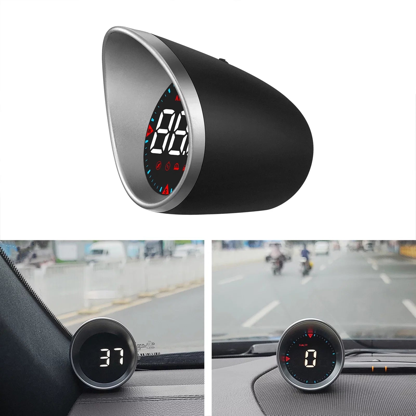 Car Digital Speedometer Display ametoys Display Car and Fatigue Angle, Driving Driving Mileage, Overspeed Compass Head-up