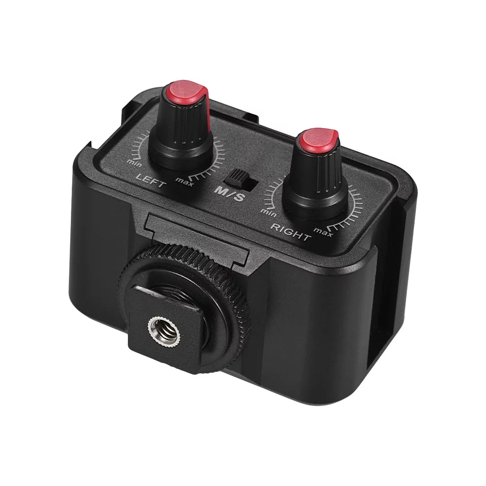 Adapter Output WS-VS Hub & Dual-Channel Camcorder Andoer Mounting Microphone DSLR for Audio Cold Stereo Shoe Mixer 3.5mm