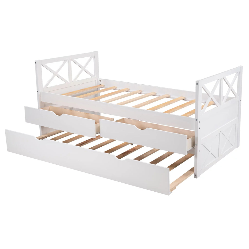 Merax and Multiple Captain Drawers, Colors Solid with Bed Wood Trundle Twin,