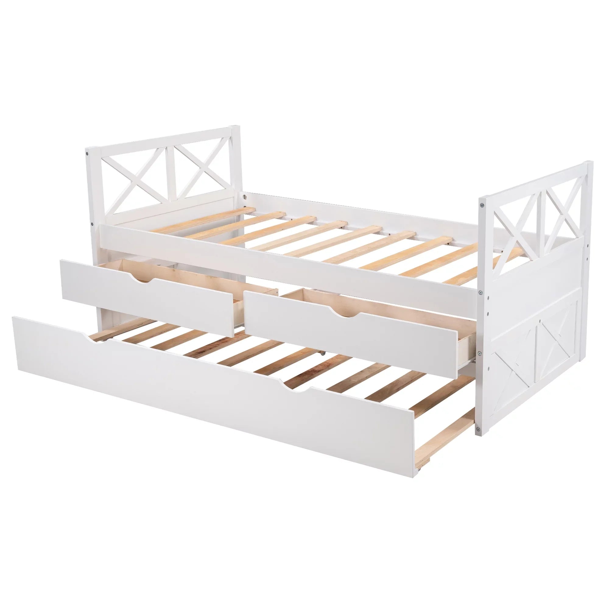 Merax and Multiple Captain Drawers, Colors Solid with Bed Wood Trundle Twin,