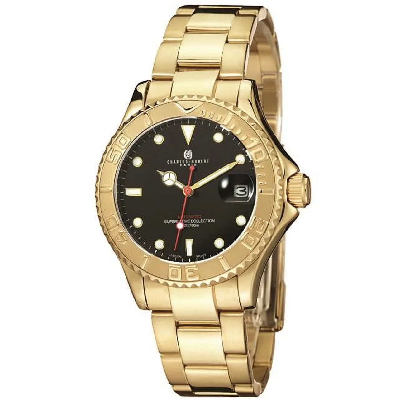 Steel Charles-Hubert Stainless Automatic Watch Paris Men's
