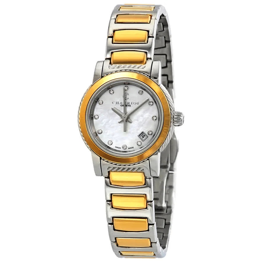 Two-Tone of Mother Pearl Charriol Ladies P26SY2.911.001 Diamond Parisii Watch Dial