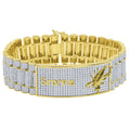 8.5'' Mens Scorpio Sign Gold 14K Zodiac Horoscope Diamond Astrology Bracelet Finish Simulated