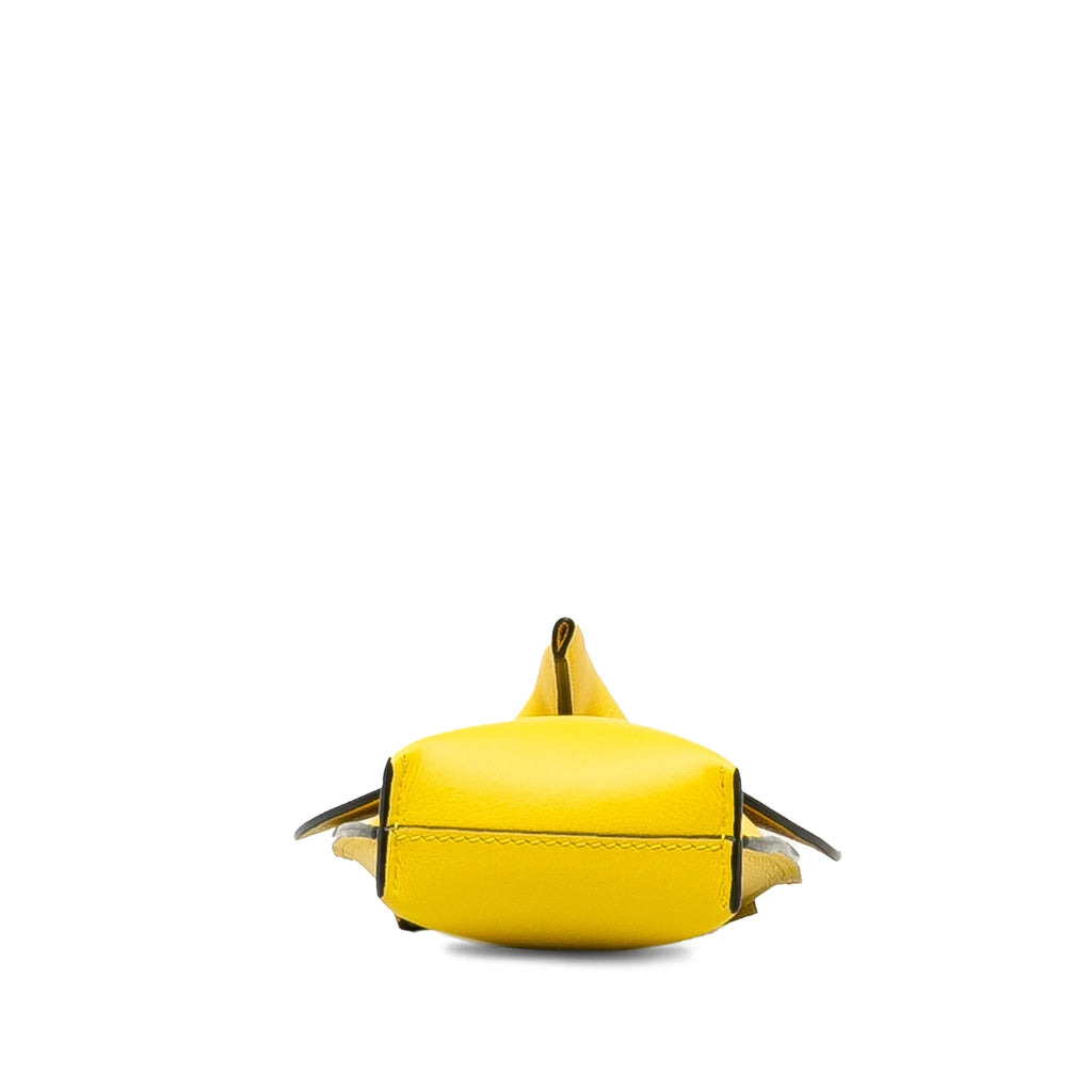 Unisex (Good) Bag Authenticated LOEWE Elephant Calf Crossbody Pre-Owned Leather Yellow Pocket