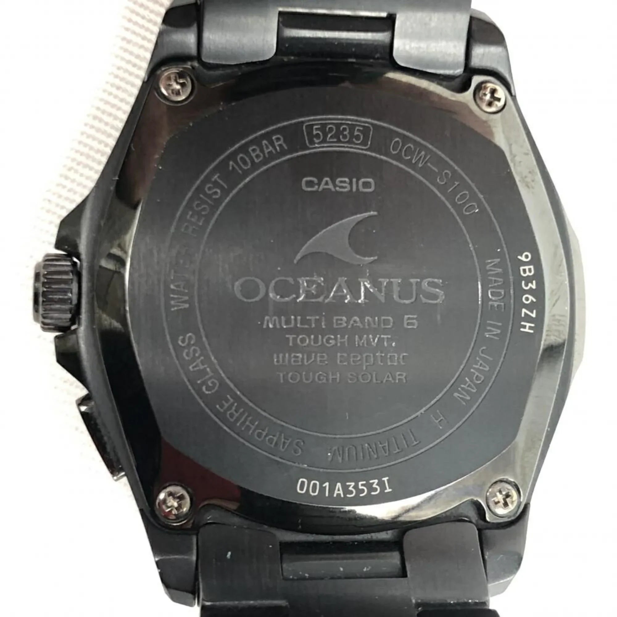 Solar Quartz Casio OCIANUS CASIO (Fair) Pre-Owned Black Radio OCW-S100B-1AJF