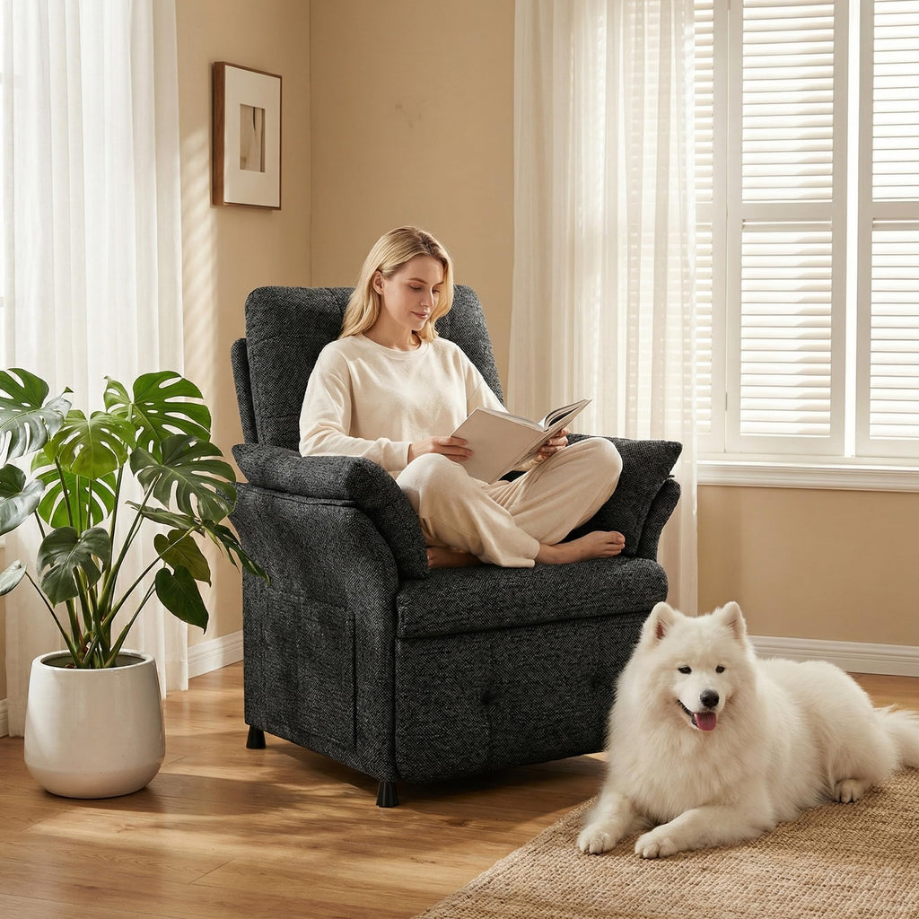 Power Recliner Chair with Heat & Massage, Electric Recliner for Elderly