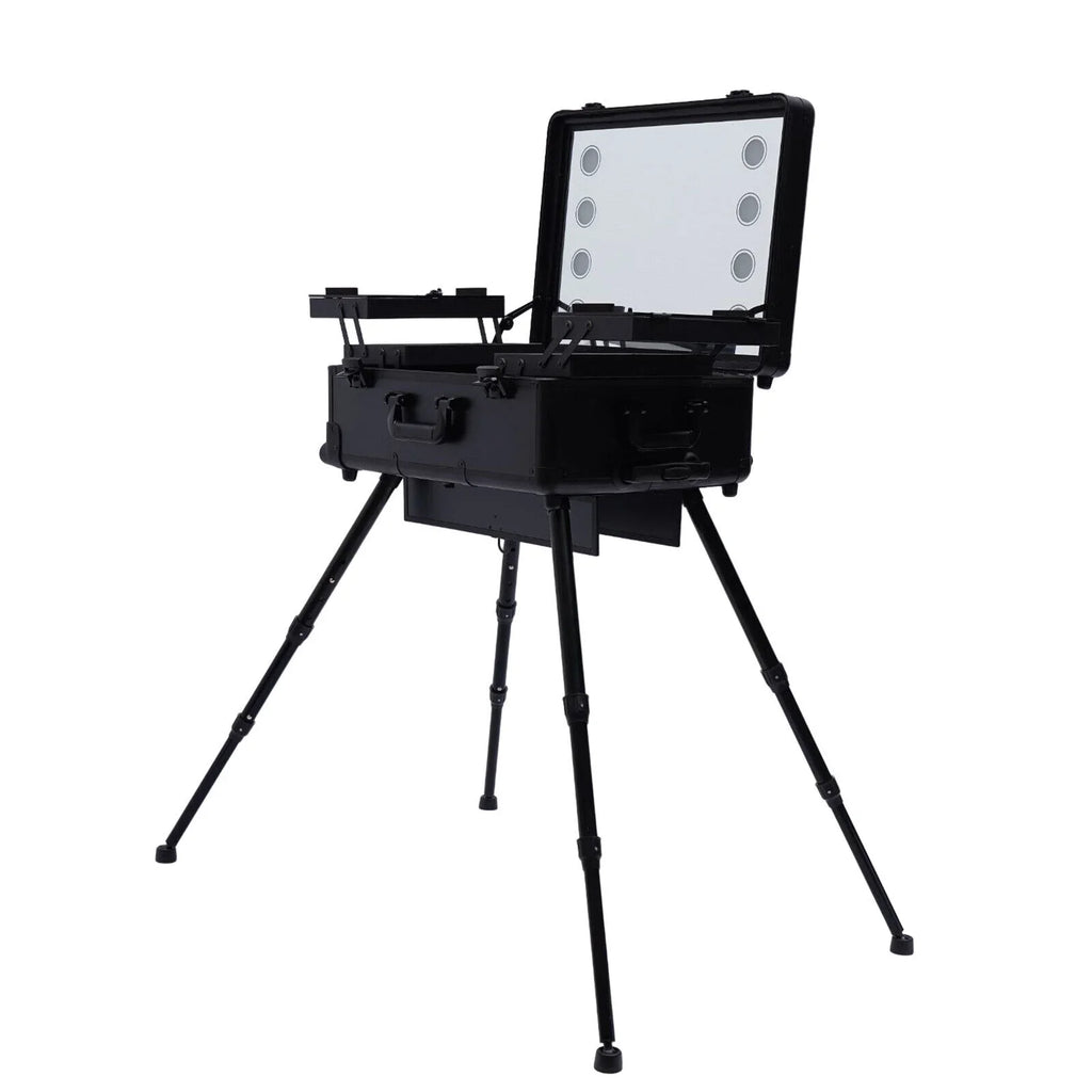 with Luggage DENEST Train Cosmetic Makeup Case Trolley Organizer Key Travel Box Rolling
