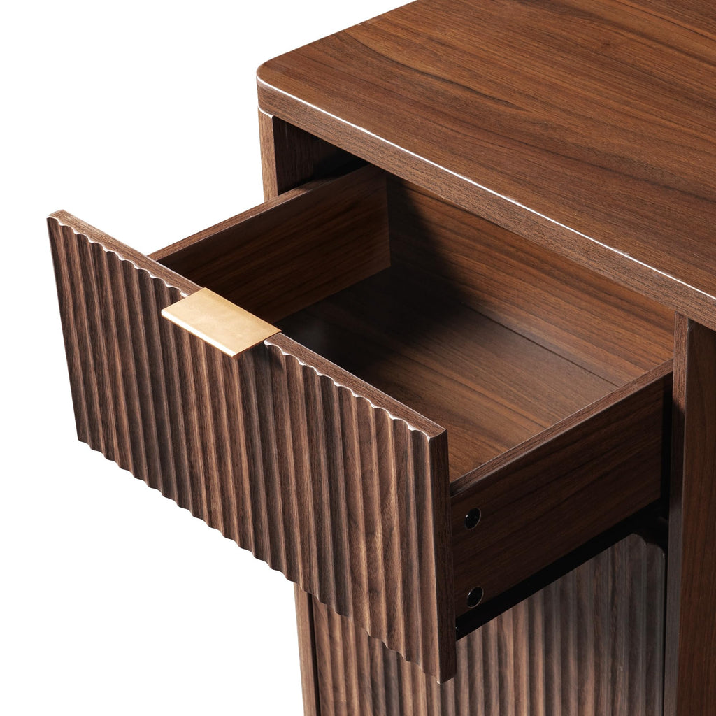 39.4" Coffee Bar Cupboard with Fridge Spaceï¼Natural Oak-ws