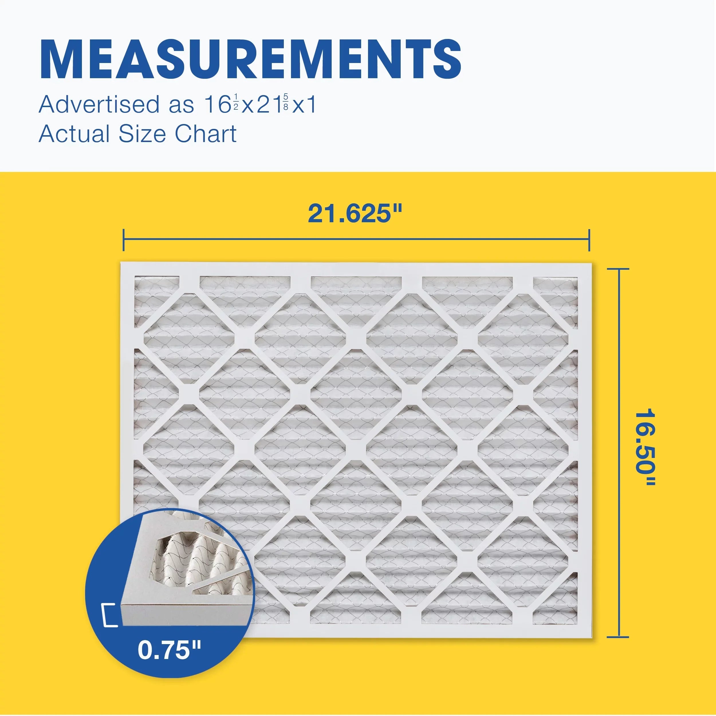 6 x 1/2 x Furnace Pleated 11 Filter, 1 16 21 Filter, Air Aerostar AC MERV Air 5/8 Pack