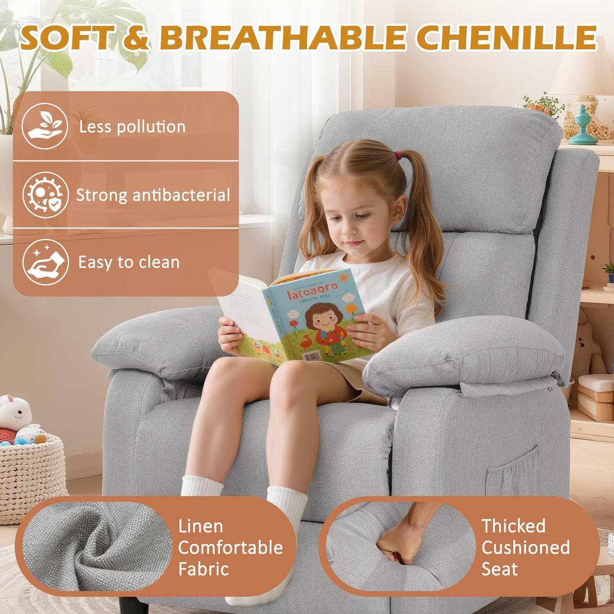 Korser Recliner Chair, Living Room Chairs for Adults