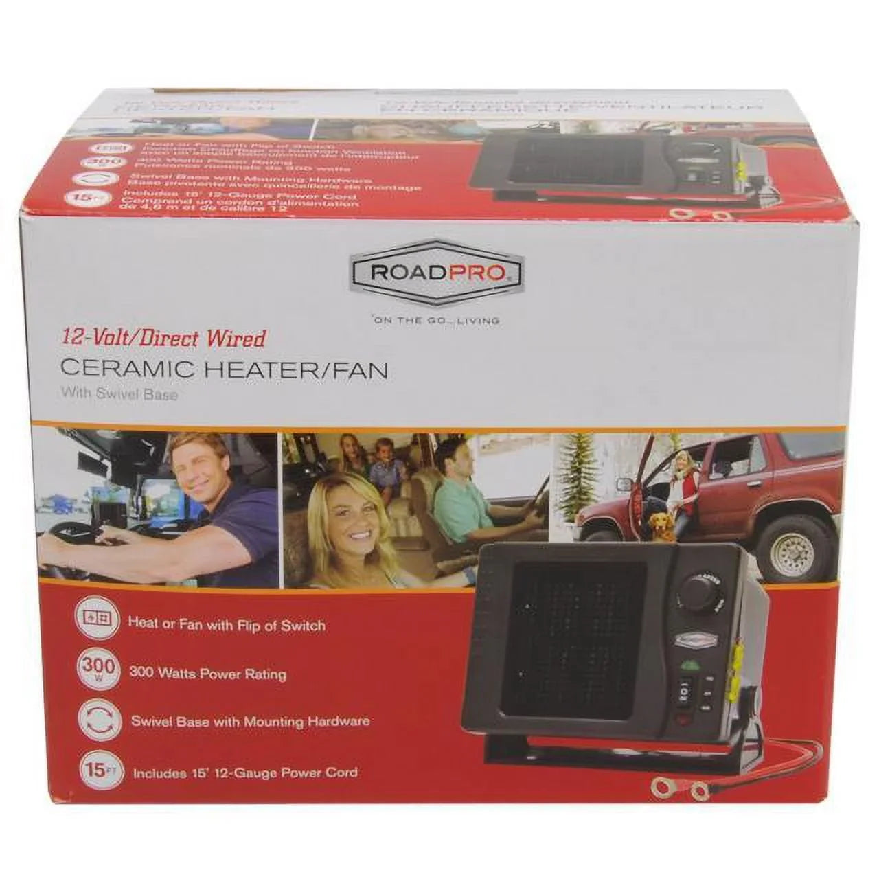 RV 12V Fan RPSL-681 & 300W RoadPro Ceramic Heater