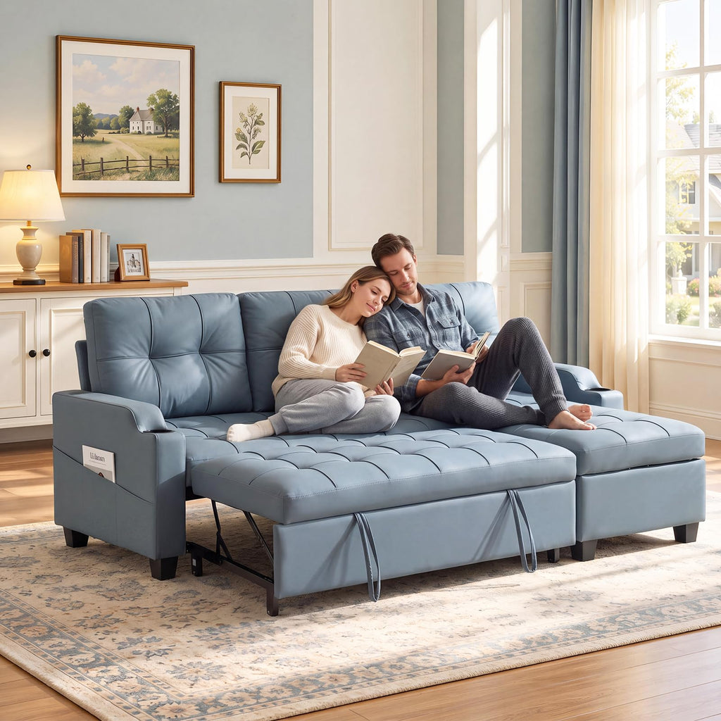 VINGLI Convertible Sleeper Chair Bed, Pull Out Sofa Couch for Living Room