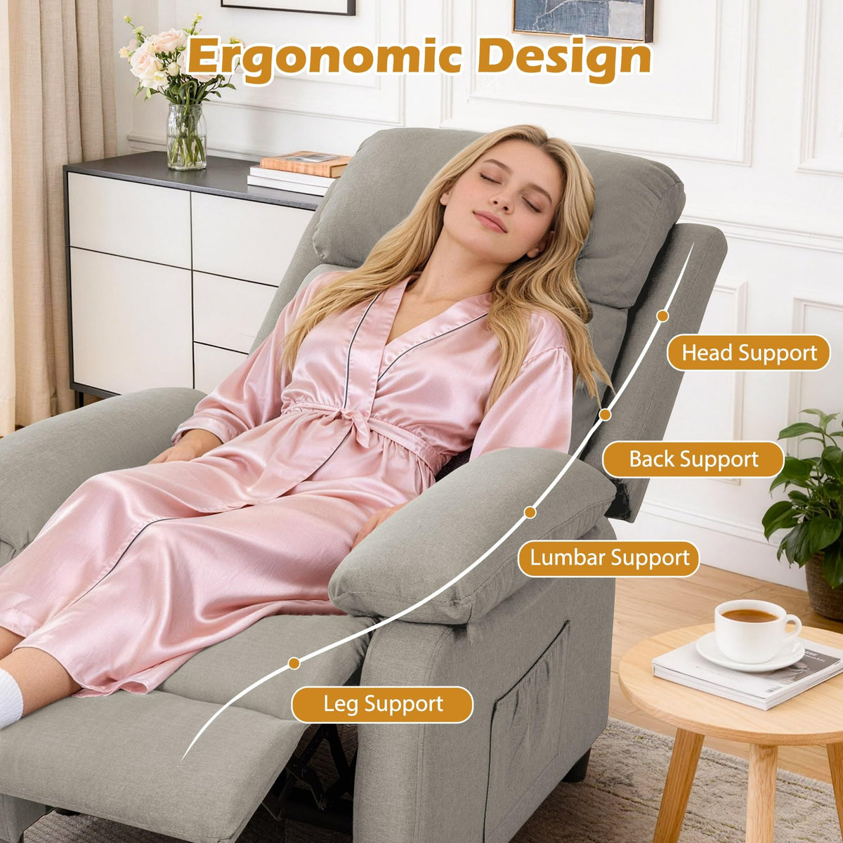 Korser Recliner Chair, Living Room Chairs for Adults
