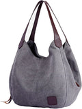Multi Canvas Pocket Handbags Purses Hobo Shoulder Totes Bags Women Purse