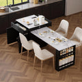 82.7" Kitchen Island Table with Seating & Extendable Dining Table