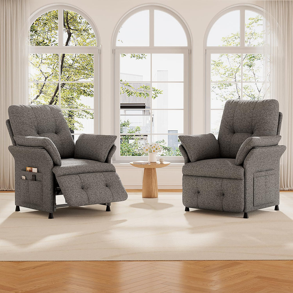 Power Recliner Chair with Heat & Massage, Electric Recliner for Elderly