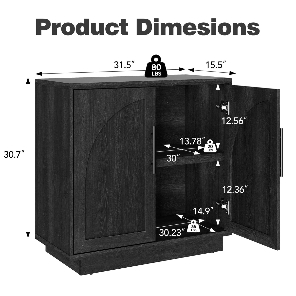 Fatmok 79" Tall Arched Pantry Cabinet with LED Light & Charging Station, Modern Coffee Bar Liquor Cabinet with Wine Rack & Glass Holder, Kitchen Storage Cabinet with Adjustable Shelves, Black Grey