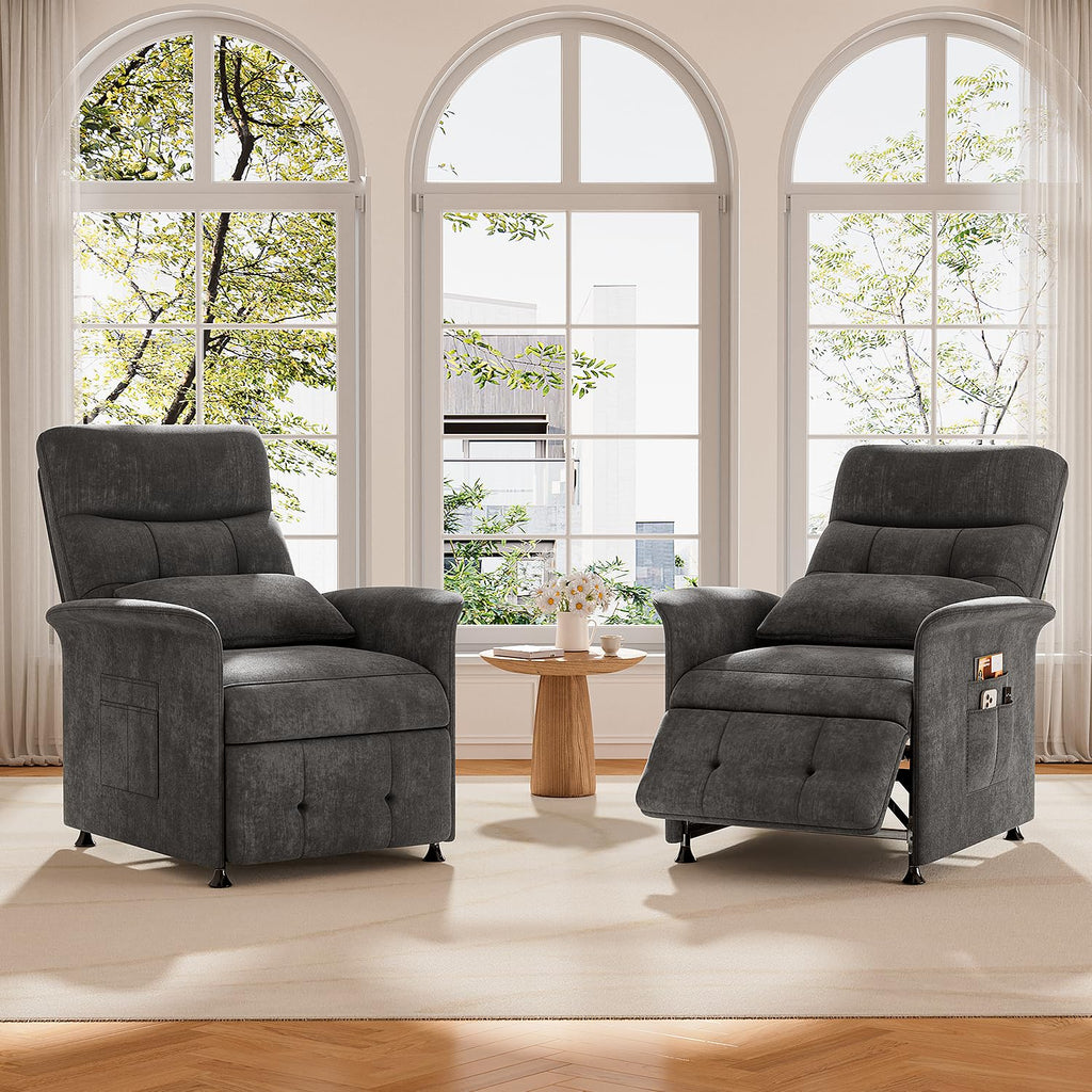 Power Recliner Chair with Heat & Massage, Electric Recliner for Elderly