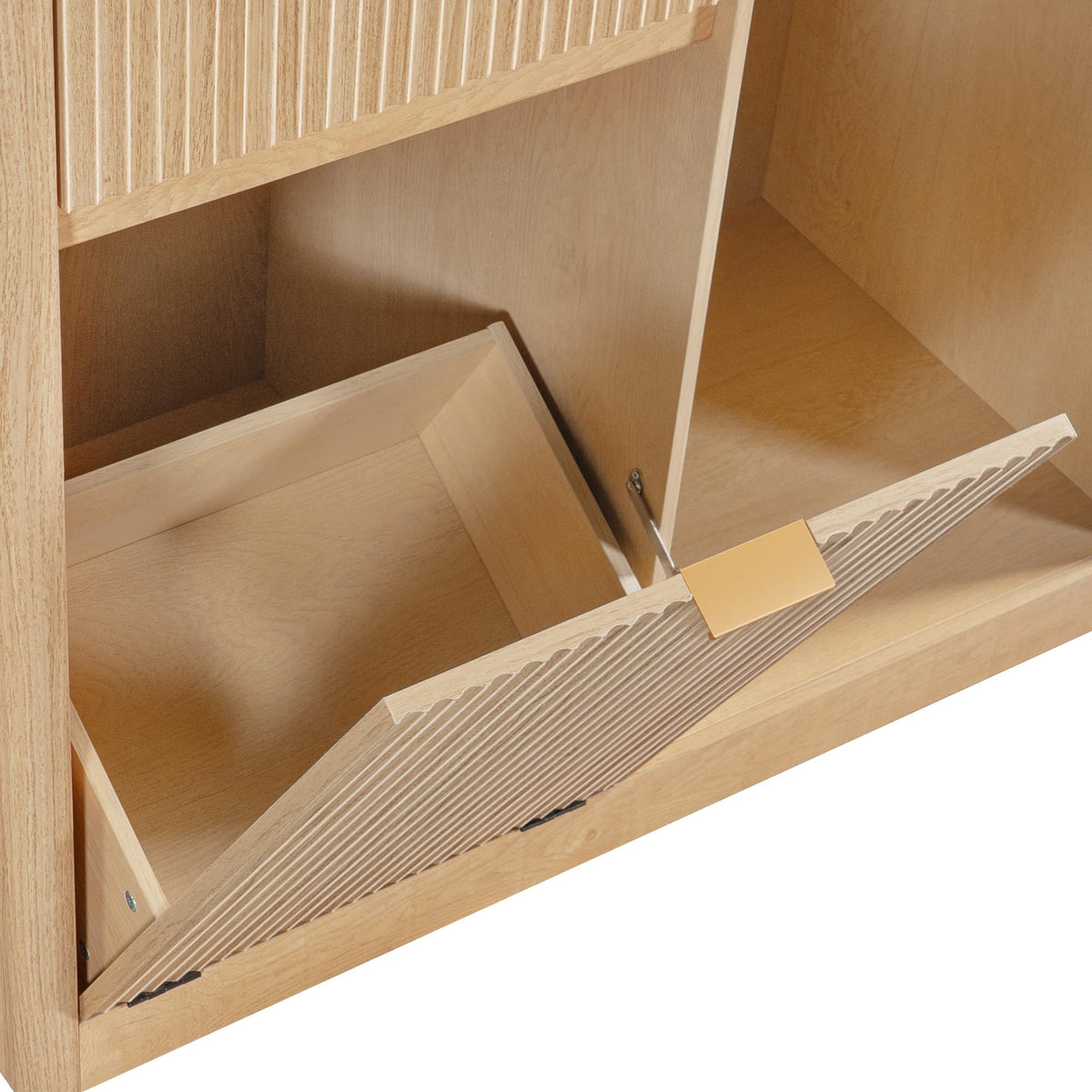 39.4" Coffee Bar Cupboard with Fridge Spaceï¼Natural Oak-ws