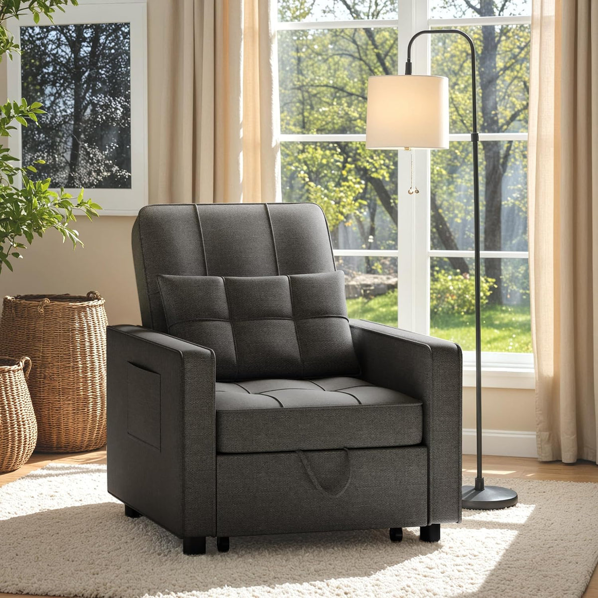 Flamaker Sofa Bed, Sleeper Sofa 3-in-1, Convertible Sleeper Chair