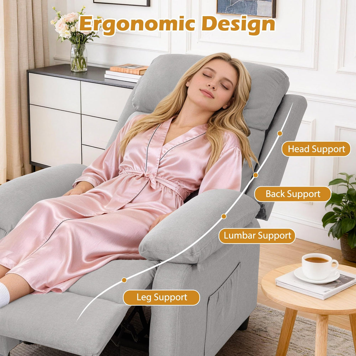 Korser Recliner Chair, Living Room Chairs for Adults