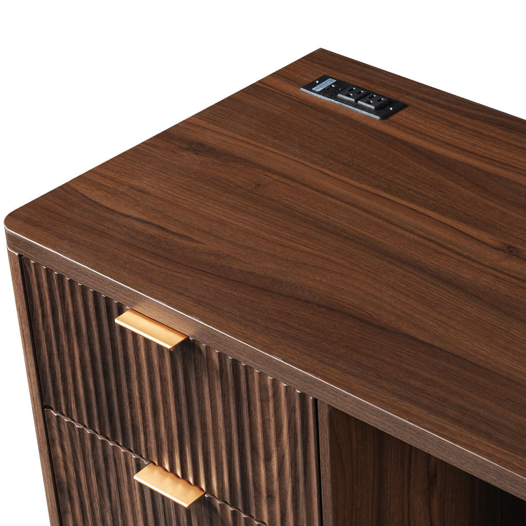 39.4" Coffee Bar Cupboard with Fridge Spaceï¼Natural Oak-ws