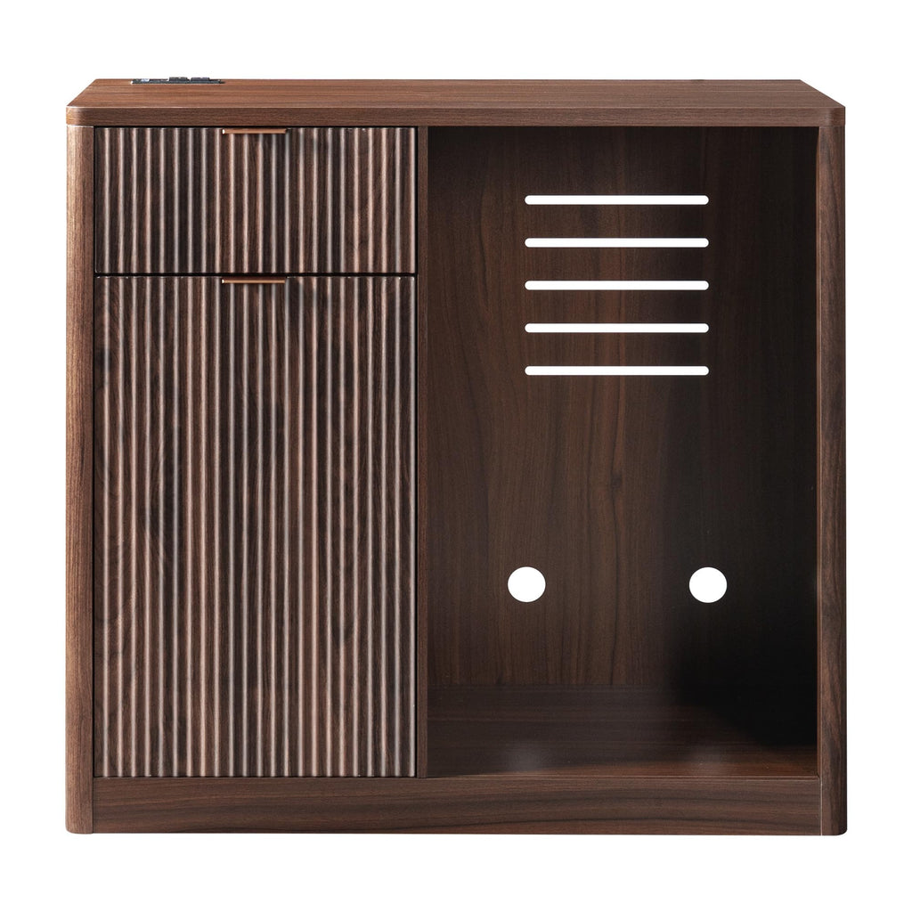 39.4" Coffee Bar Cupboard with Fridge Spaceï¼Natural Oak-ws