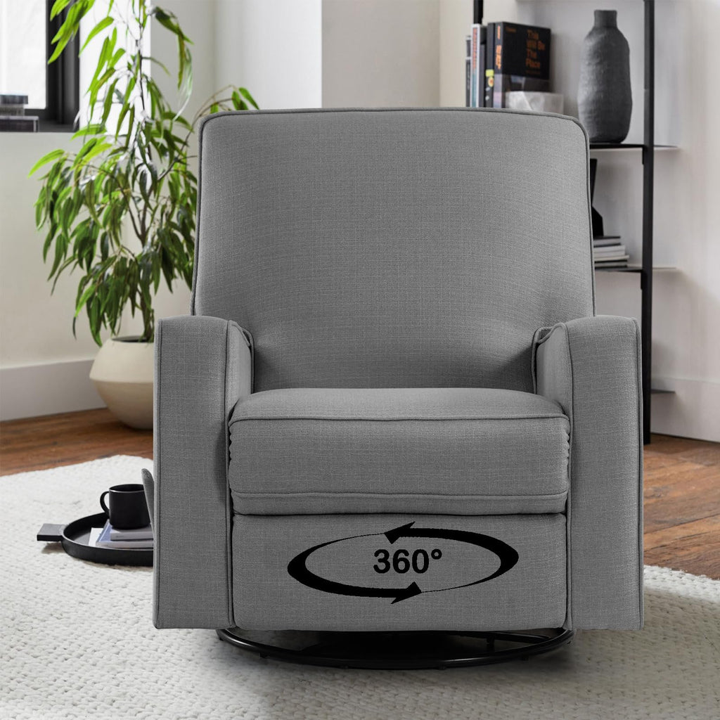 Harkawon Swivel Rocker Recliner Chair, Glider Rocker Recliner, Beige