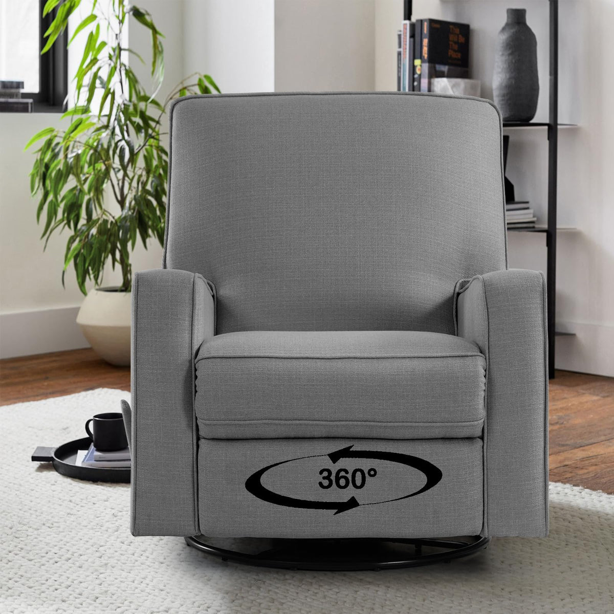 Harkawon Swivel Rocker Recliner Chair, Glider Rocker Recliner, Beige