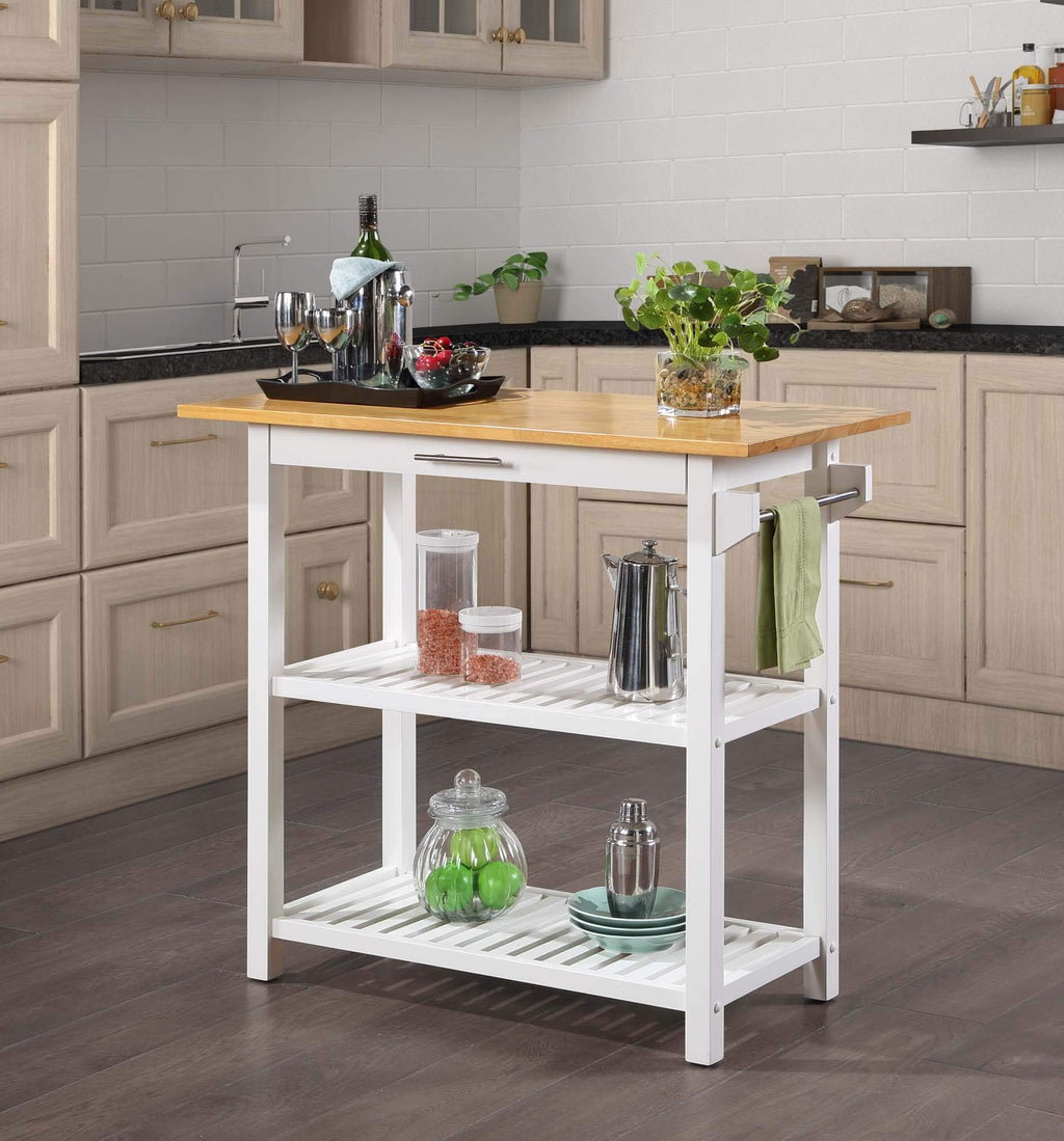 Convenience Concepts Designs2Go Butcher Block Kitchen Island, Sage, 40"