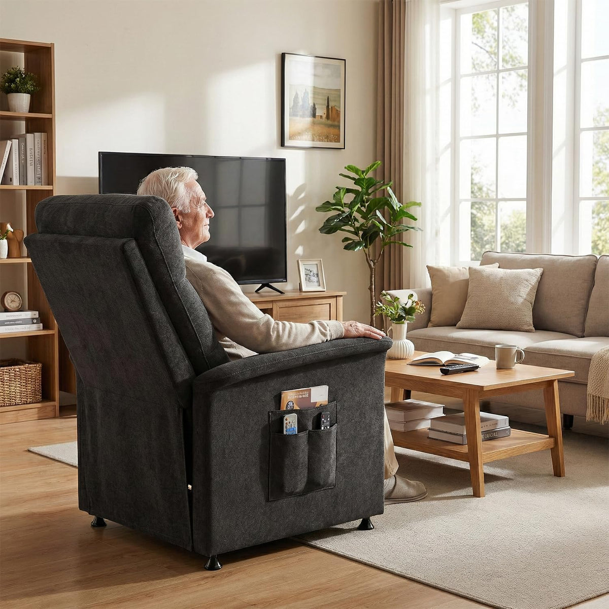 Power Recliner Chair with Heat & Massage, Electric Recliner for Elderly