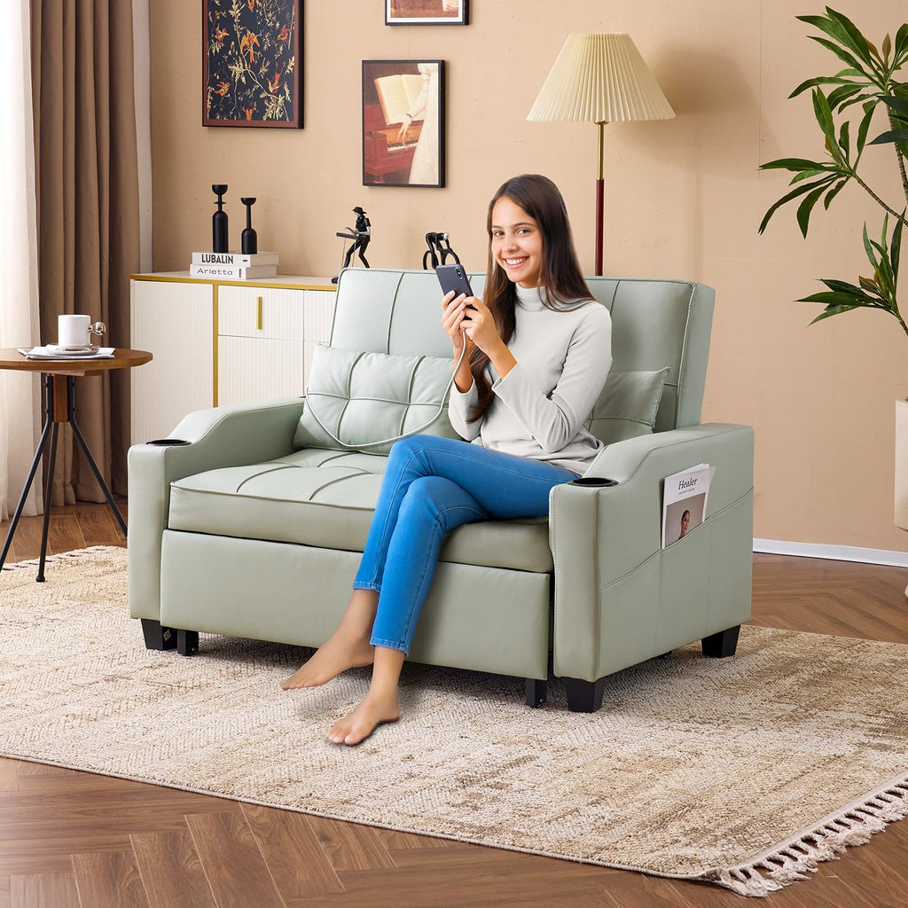 VINGLI Convertible Sleeper Chair Bed, Pull Out Sofa Couch for Living Room