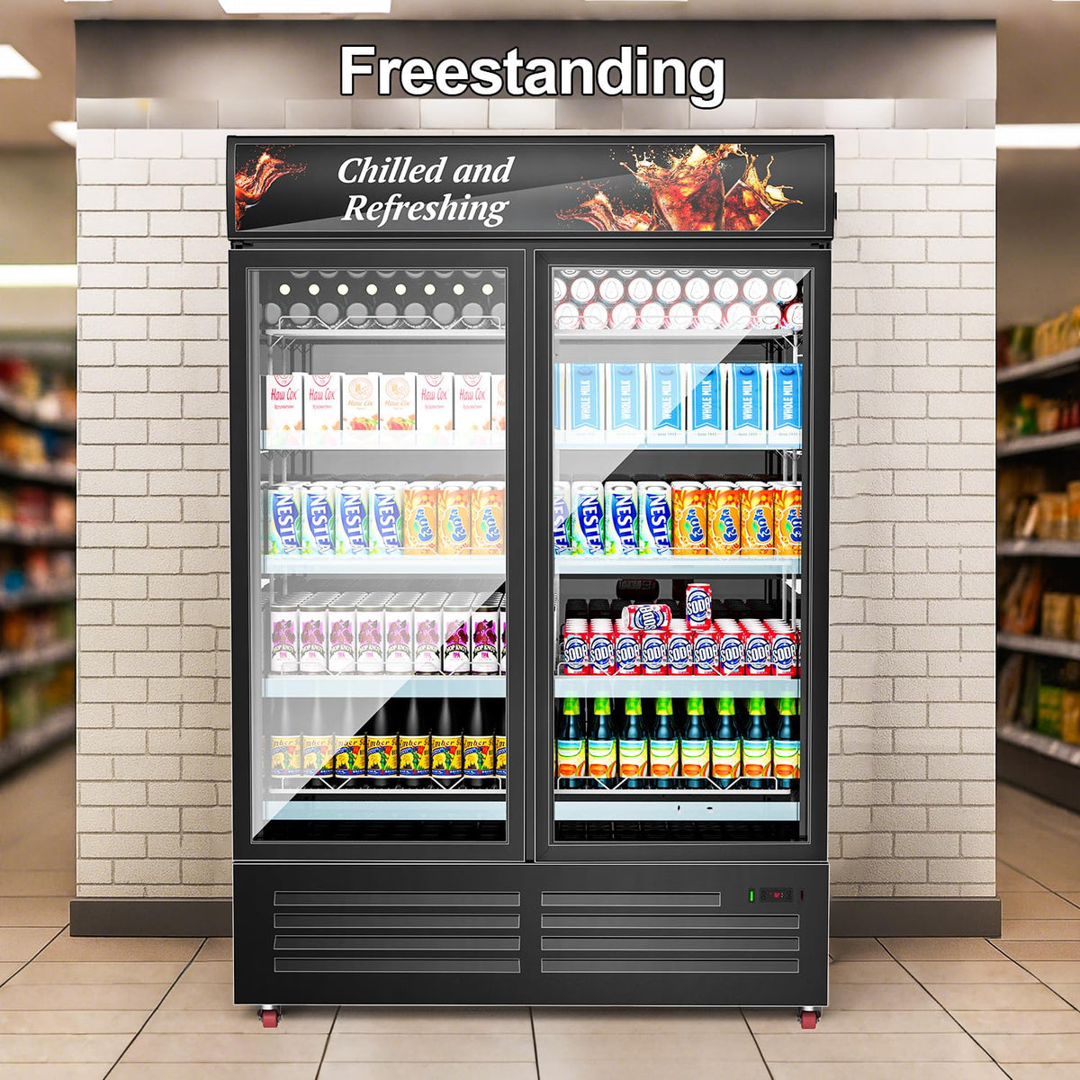 Tylza Wine Fridge 15'', 30 Bottles Wine Cooler Refrigerator, Undercounter or Freestanding, Removable Shelves, 40-65Â°F, Wine Cabinet with Double Glass Door, Wine Cooler for Home, Kitchen, Bar