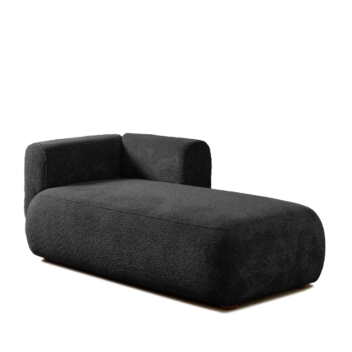ERYE Boucle Upholstered Left Facing Chaise Lounge Indoor for Living Room Bedroom,Comfy Single Chaise Lounge Modern Leisure Recliner Sleeper Sofa Daybed, Easy Assemble