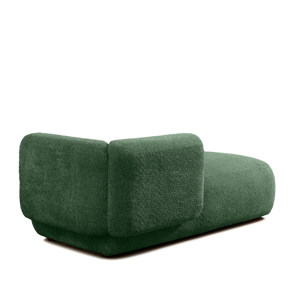 ERYE Boucle Upholstered Left Facing Chaise Lounge Indoor for Living Room Bedroom,Comfy Single Chaise Lounge Modern Leisure Recliner Sleeper Sofa Daybed, Easy Assemble