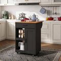 OUTLANE Kitchen Island with Drop Leaf, Rolling Storage Cart on Wheels