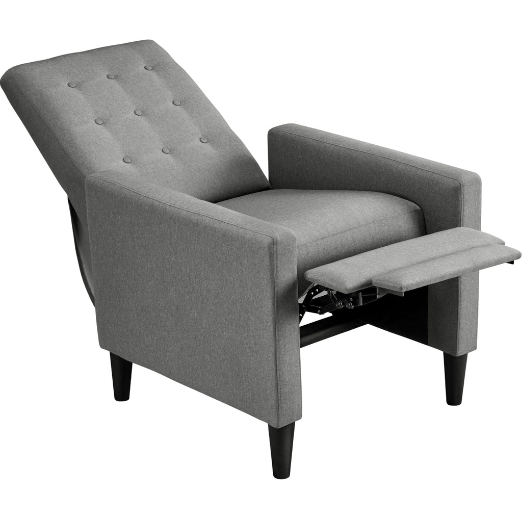 Yaheetech Fabric Recliner Chair Tufted Upholstered Single Sofa Gray