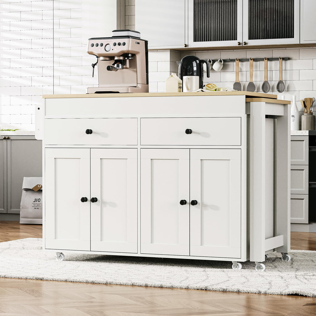 82.7" Kitchen Island Table with Seating & Extendable Dining Table