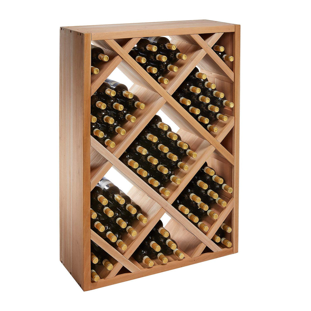 Wine Enthusiast N'FINITY Stackable 4 Foot Wine Rack - Curved Corner - Solid Mahogany - 48 Bottles - Stylish Durable Wine Rack Home Decor â Bar Cabinet Liquor Storage
