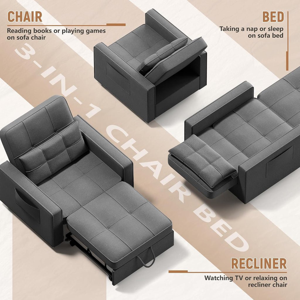 Flamaker Sofa Bed, Sleeper Sofa 3-in-1, Convertible Sleeper Chair
