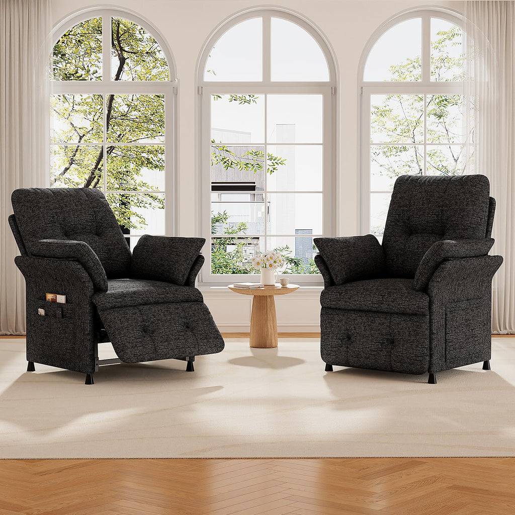 Power Recliner Chair with Heat & Massage, Electric Recliner for Elderly