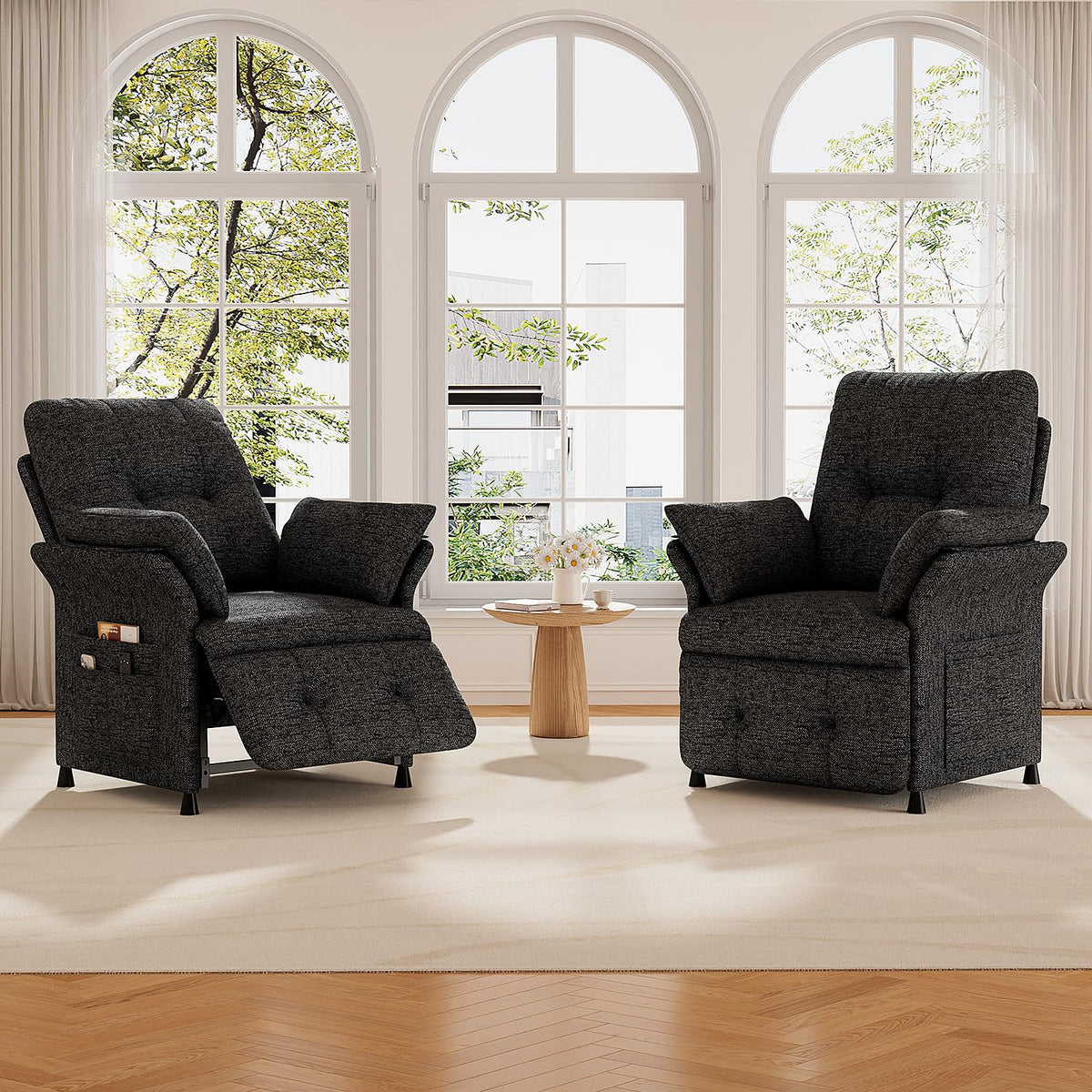 Power Recliner Chair with Heat & Massage, Electric Recliner for Elderly