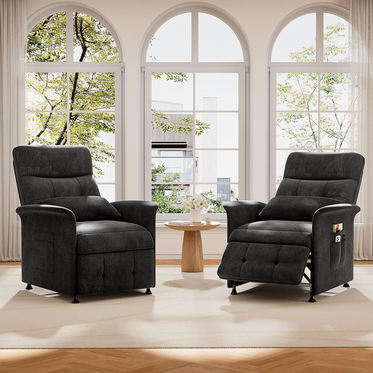 Power Recliner Chair with Heat & Massage, Electric Recliner for Elderly