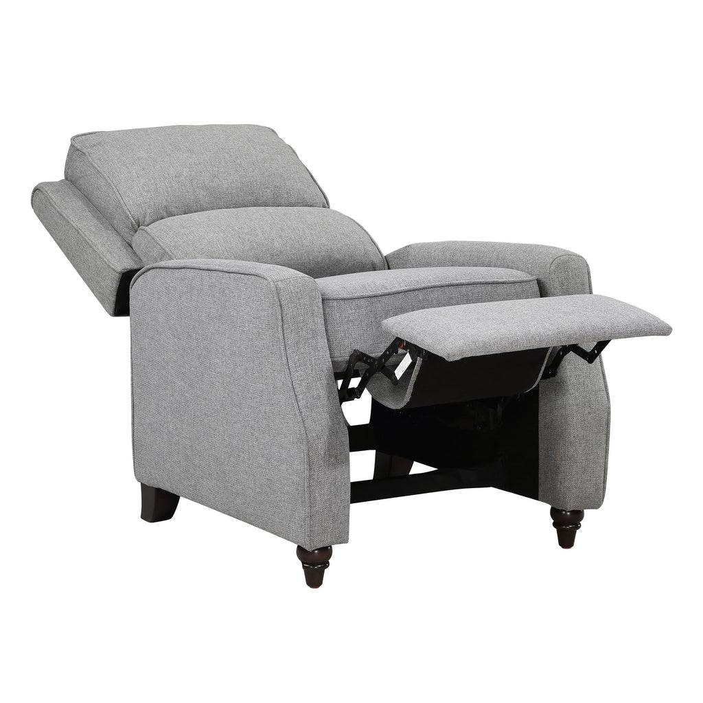 Lexicon Textured Fabric Push Back Manual Recliner Chair, 29.5" W, Beige