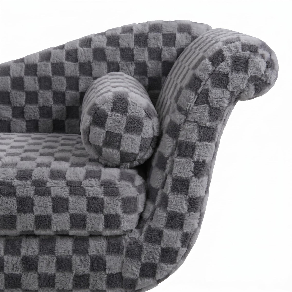 ERYE Boucle Upholstered Left Facing Chaise Lounge Indoor for Living Room Bedroom,Comfy Single Chaise Lounge Modern Leisure Recliner Sleeper Sofa Daybed, Easy Assemble